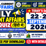 MP Current Affairs mcq in hindi for 22-23 September 2026