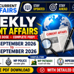 Weekly MP Current Affairs in Hindi 14 September to 20 September 2026