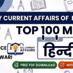 May 2026 Monthly MP Current Affairs mcq pdf in hindi | Top 100 Questions