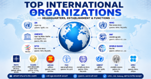 Top International organizations in hindi 2026 -UN, WHO, IMF, WTO